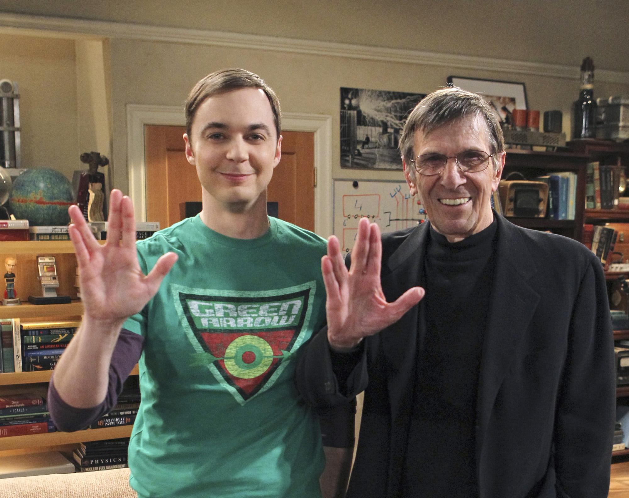 Jim Parsons and Leonard Nimoy on The Big Bang Theory